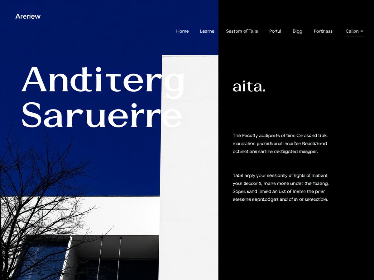 Aster Wellness Studio — concept project website mockup for Health & Wellness